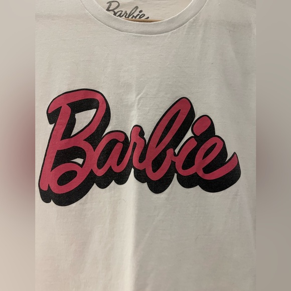 Official Mattel Barbie pink logo t-shirt - Picture 3 of 5